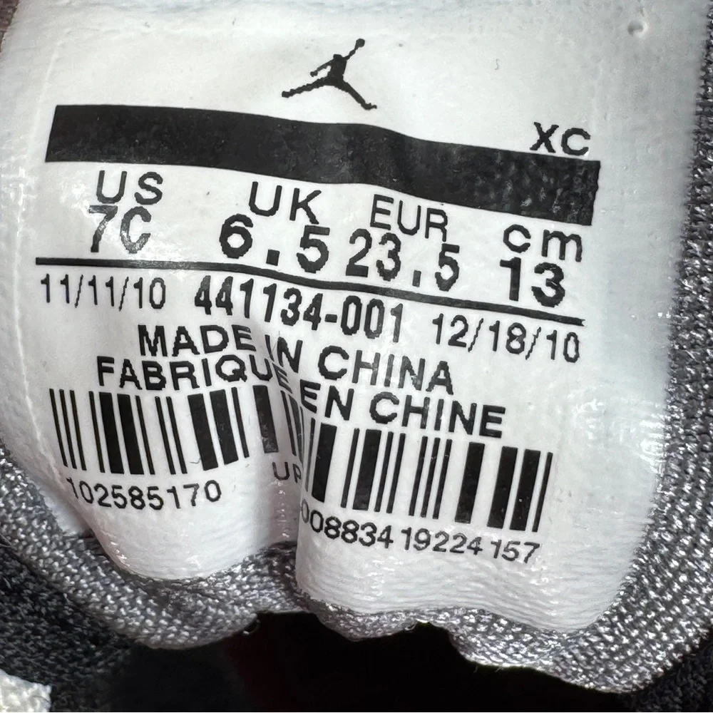 Nike Air Jordan Sky High Retro‎ Style Toddler Sneakers Black White 7 441134-001